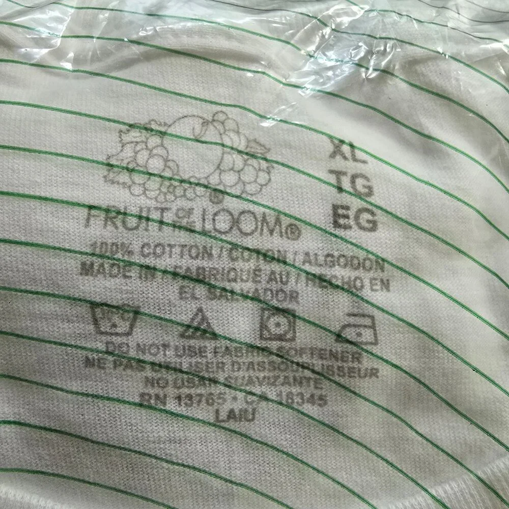 NWT: Fruit of the Loom Men’s Crew Neck Undershirts – 6-Pack (Size XL, White)